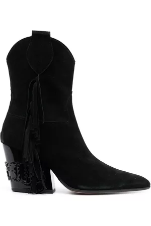 Philipp Plein Women Ankle Boots - Tassel-detailed suede ankle boots