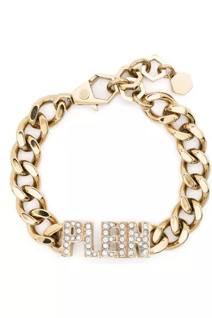 Philipp Plein Crystal-embellished logo bracelet