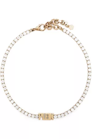 Philipp Plein Crystal-embellished logo necklace