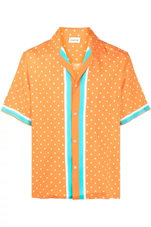 P.a.r.o.s.h. Men Shirts - Polka-dot print silk shirt
