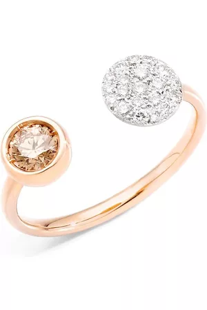 Pomellato Women Rings - 18kt rose Sabbia brown diamond ring