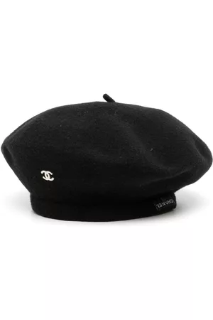 CHANEL Women Accessories - 1990-2000s CC logo-embroidered beret