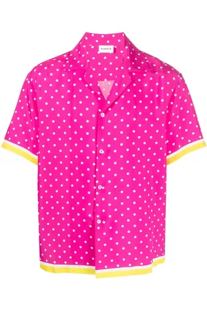 P.a.r.o.s.h. Men Shirts - Polka-dot print silk shirt