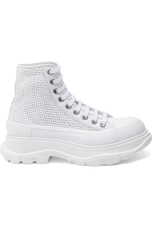 Alexander McQueen Women Boots - Interwoven-design boots