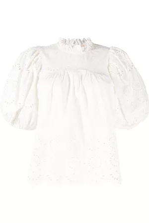 ULLA JOHNSON Puff-sleeve cotton blouse