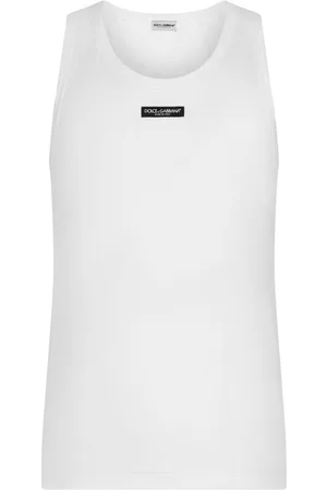 Dolce & Gabbana Men Tank Tops - Logo-patch tank top