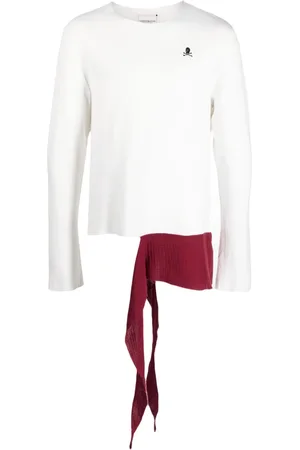 Youths in Balaclava Raw-cut asymmetric cotton top