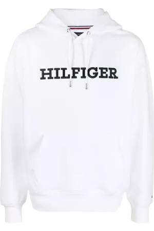 Tommy Hilfiger Men Sweatshirts - Logo-embroidered drawstring hoodie