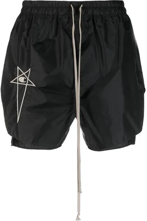 Rick Owens Dolphin embroidered-logo shorts