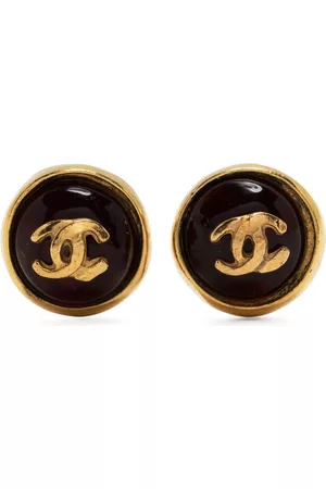 CHANEL Women Earrings - 1999 CC button earrings