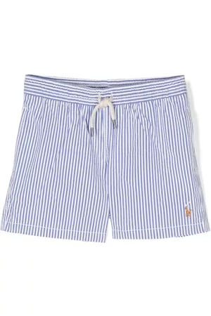 Ralph Lauren Boys Swim Shorts - Striped drawstring-waist swim shorts