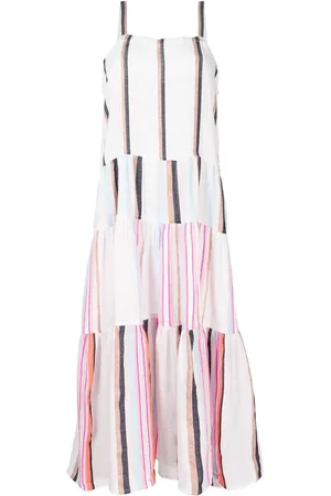 Lemlem Stripe-print tiered dress