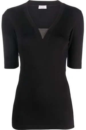 Brunello Cucinelli V-neck knitted top