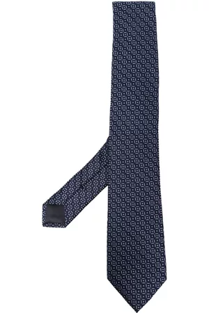 Armani Men Bow Ties - Quatrefoil-pattern silk tie