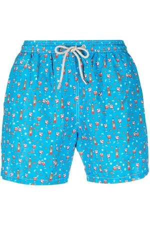 MC2 SAINT BARTH Men Swim Shorts - Aperol Spritz-print swim shorts