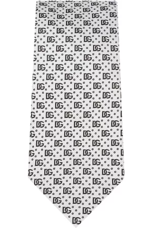 Dolce & Gabbana Men Bow Ties - Logo-jacquard silk tie