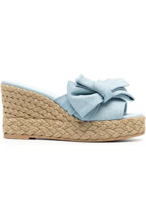 Stuart Weitzman Loveknot Espadrille 100mm wedge sandals