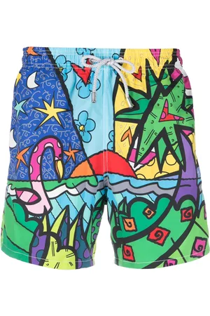 MC2 SAINT BARTH Men Swim Shorts - X Britto beach-print swim shorts