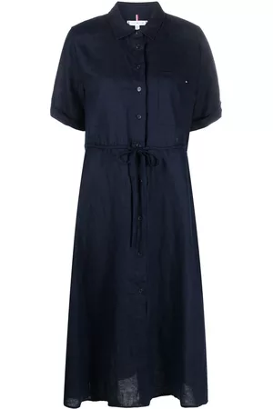 Tommy Hilfiger Women Dresses - Logo-embroidered linen dress