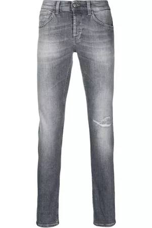 Dondup Men Slim - Stonewashed organic-cotton blend jeans