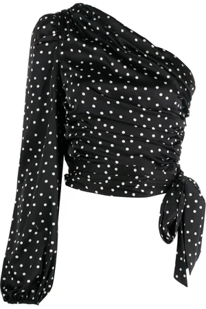 Pinko Polka-dot one-shoulder blouse