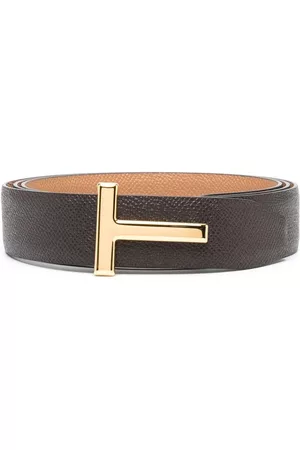 Tom Ford Men Belts - Logo-buckle leather belt