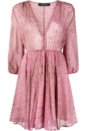 FEDERICA TOSI Abstract-print silk dress