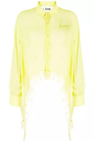 Izzue Logo-print transparent blouse