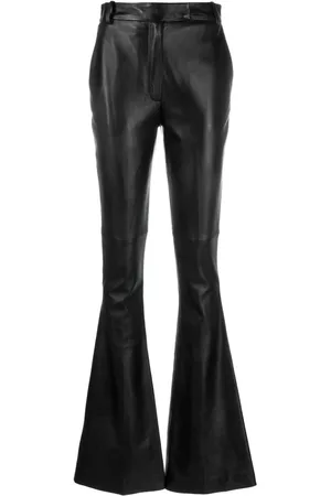The Attico Flared leather trousers