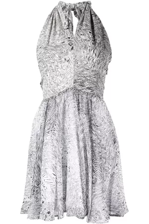 FEDERICA TOSI Abstract-print silk dress