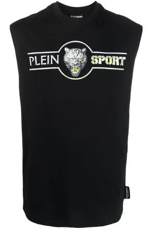 Philipp Plein Men Tank Tops - Logo-print cotton tank top