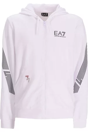 EA7 Men Sweatshirts - Logo-print zipped hoodie