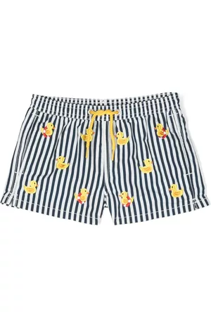MC2 SAINT BARTH Boys Swim Shorts - Embroidered-duck swim shorts