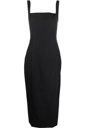 St Agni Pinstripe midi dress