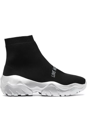 Love Moschino Women Sneakers - Stretch-fit high-top sneakers