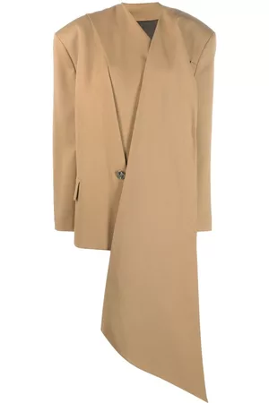 The Attico Scarf-embellished single-breasted blazer