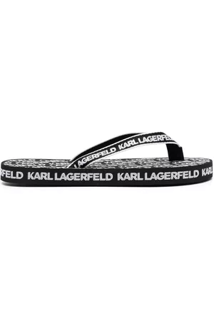Karl Lagerfeld Men Flip Flops - Logo-print flip-flops