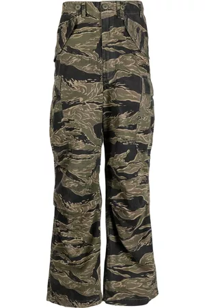 Maharishi Men Pants - Camouflage-print loose-fit trousers