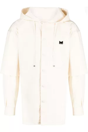 SONGZIO Logo-patch hooded shirt