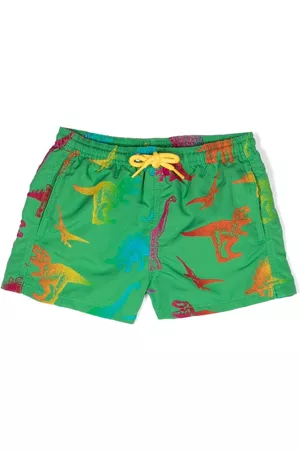 MC2 SAINT BARTH Boys Swim Shorts - Dino-print swim shorts