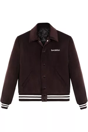 Sporty & Rich Embroidered-logo bomber jacket