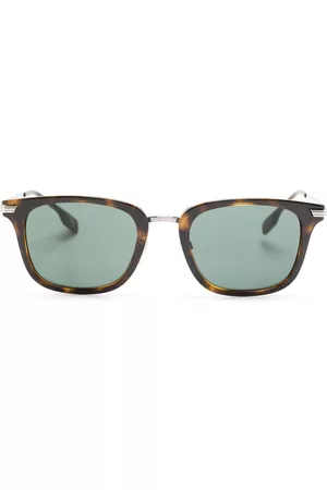 Burberry Eyewear Men Sunglasses - Tortoiseshell-effect rectangle-frame sunglasses