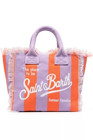 MC2 SAINT BARTH Women Handbags - Colette striped cotton beach bag