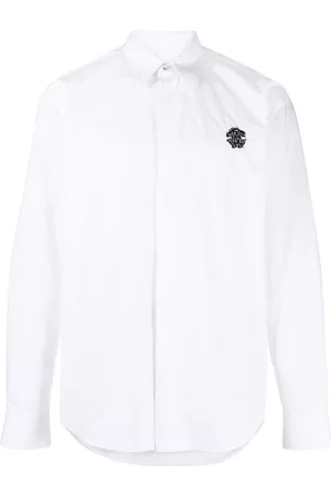 Roberto Cavalli Men Shirts - Logo-embroidered cotton shirt