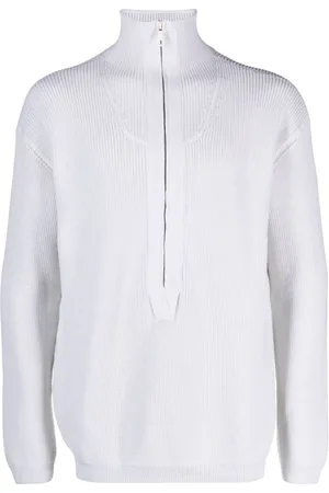 OUR LEGACY Zipped funnel-neck jumper