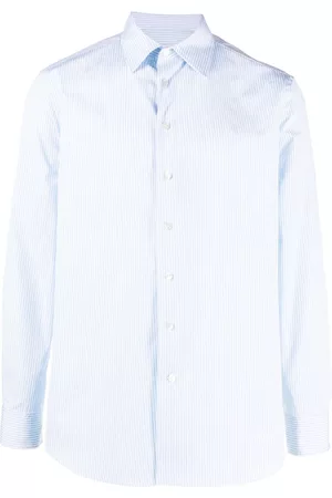 Etro Men Long sleeves - Striped long-sleeve linen shirt