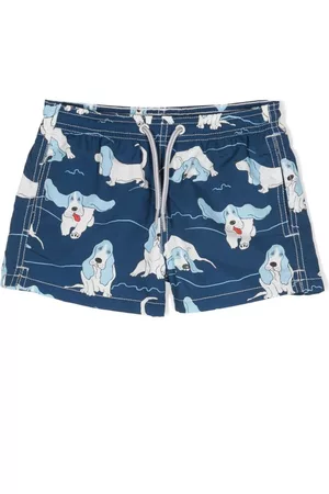 MC2 SAINT BARTH Boys Swimming Briefs - Dogs-print swim trunks