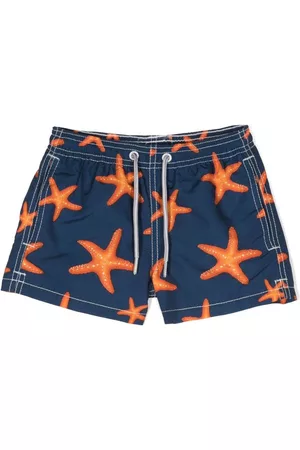 MC2 SAINT BARTH Boys Swimming Briefs - Starfishes-print swim trunks