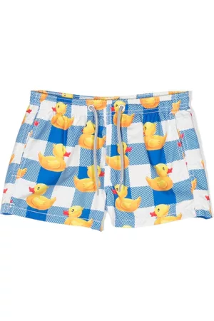 MC2 SAINT BARTH Boys Swimming Briefs - Ducks-print swim trunks