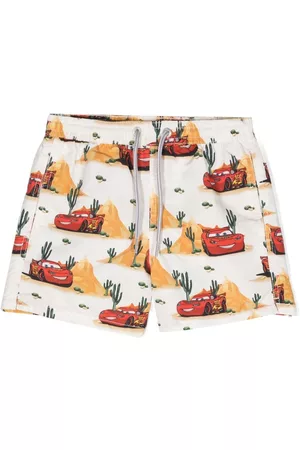 MC2 SAINT BARTH Boys Swim Shorts - Cars-print swim shorts